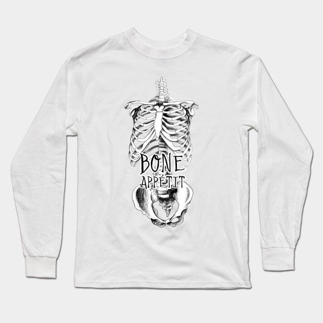 Bone Appétit Long Sleeve T-Shirt by Batg1rl